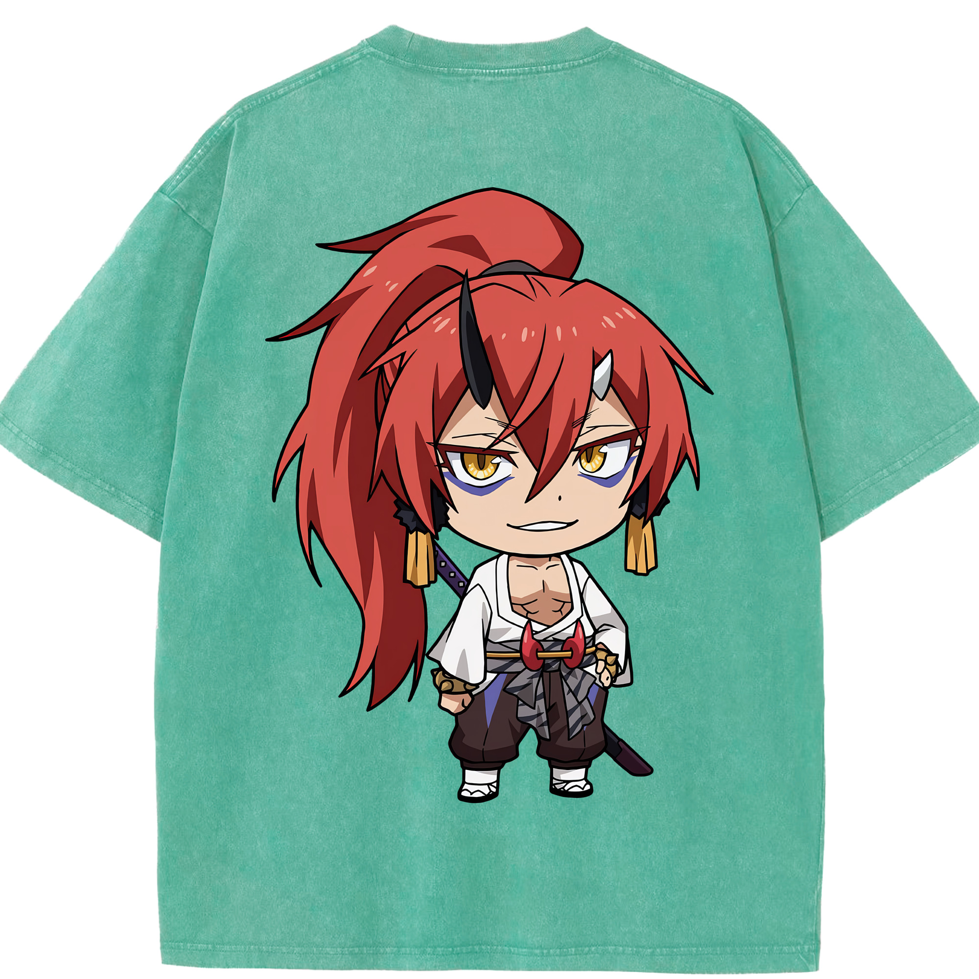 （画像用） 転スラ Regarding Reincarnated to Slime 綿100% ヴィンテージ風 半袖Tシャツ（背面プリント）